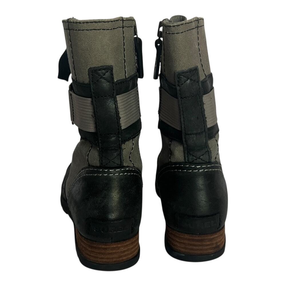 Sorel Major Carly Combat Lace Up Canvas Boots Size 7 - Picture 5 of 12